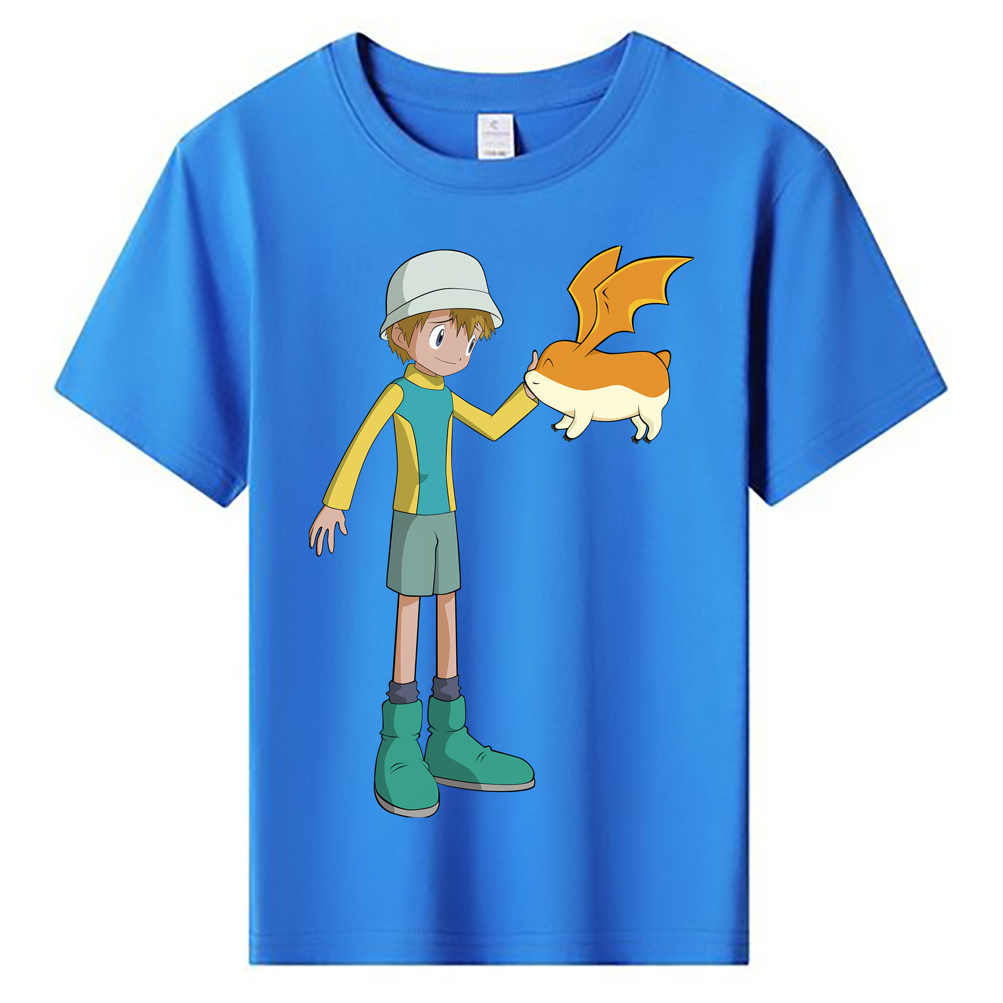 （画像用） Digimon デジタルモンスター/デジモン 綿100％キッズTシャツ（フロントプリント）